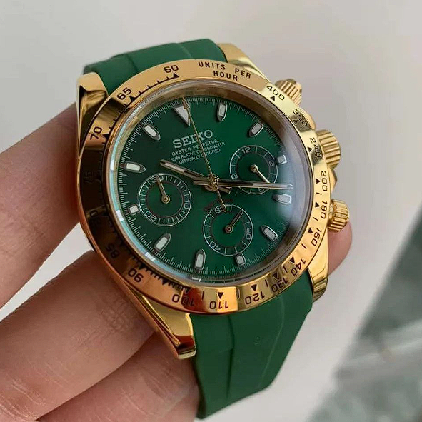 Seiko green online gold