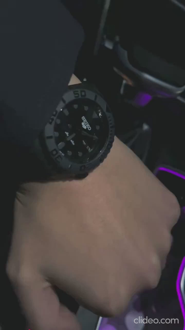 Seiko Yacht Master Mod Watch 40mm Automatic Tribute │ Black │ Seiko Submariner │ Seiko Diver │ Japanese NH35 Movement Watch SKX │ Black Rubber bracelet